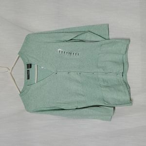 NWT Xlg Kersh Mint Green Cardigan with Crystal Buttons